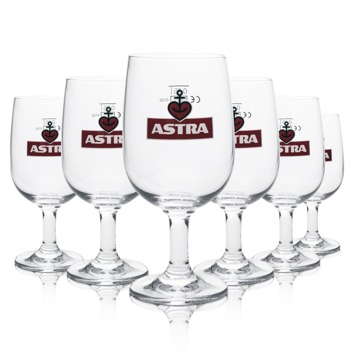 6x Astra beer glass trophy 0.25l Ritzenhoff
