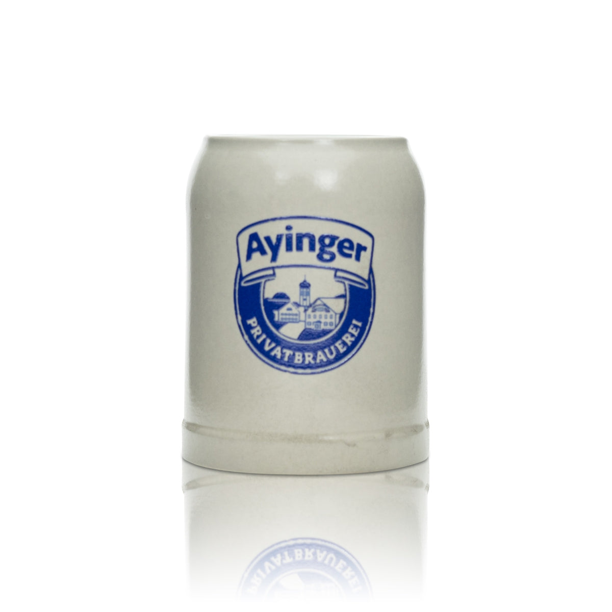 6x Ayinger beer mug 0.5l clay Seidel handle glass mugs glasses stoneware brewery – View 2