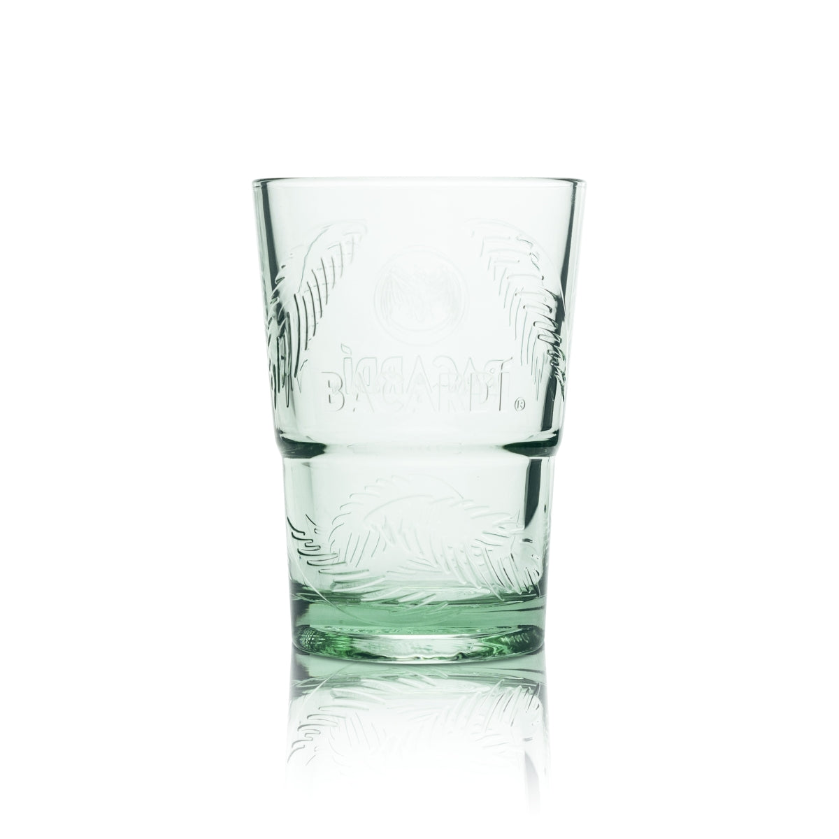 6x Bacardi Glass 0.3l Green Long Drink Cocktail Contour Glasses Cuba Libre Palm Trees – View 2