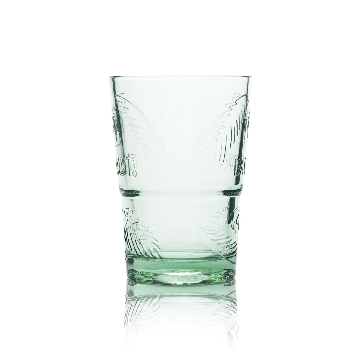 6x Bacardi Glass 0.3l Green Long Drink Cocktail Contour Glasses Cuba Libre Palm Trees – View 3