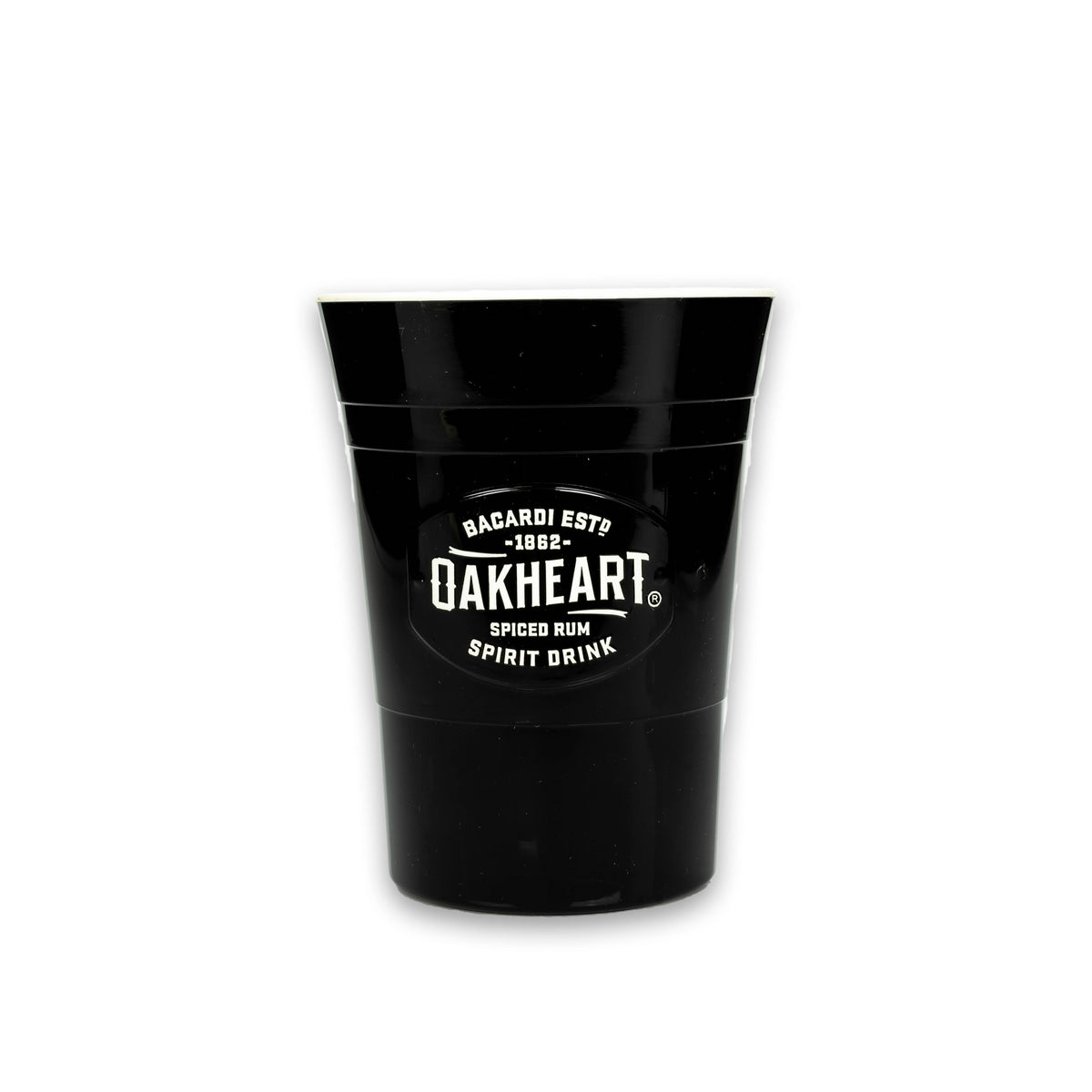 6x Bacardi Rum Mug Oakheart Hard Plastic Black 330ml – View 2