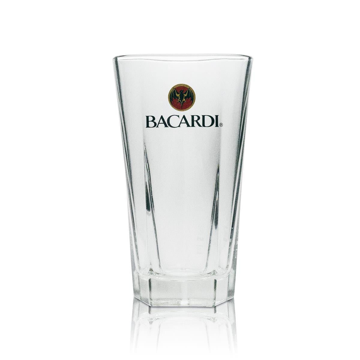 6x Bacardi Rum Long Drink Glass, 5-sided, 355 ml – View 2