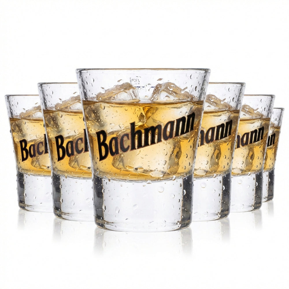 6x Bachmann Liqueur Stamper Short Shot Glass 4cl Shot Glass
