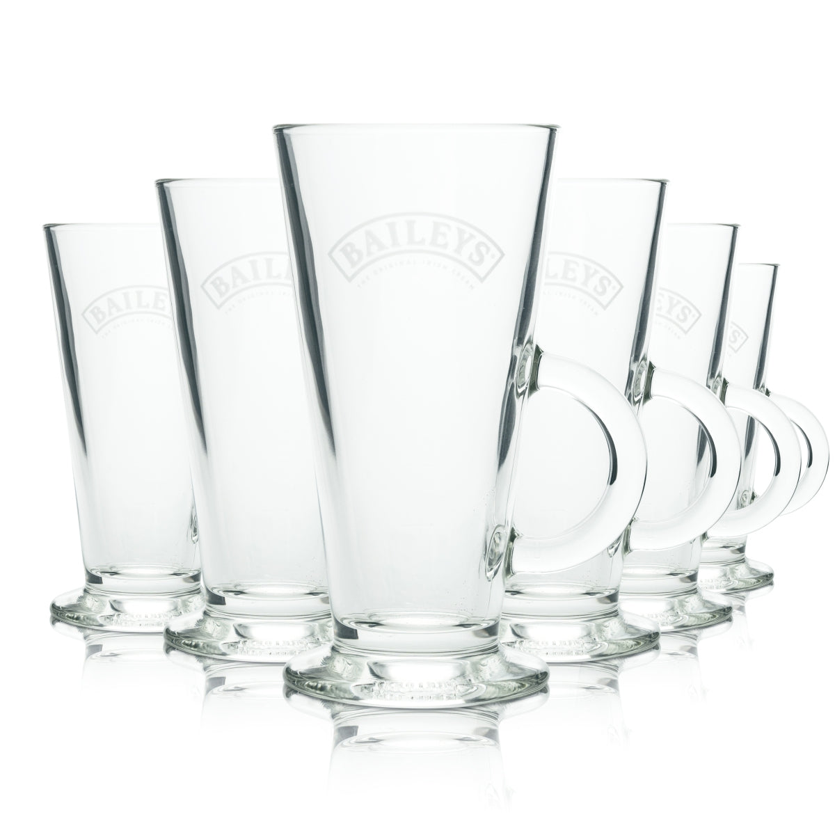 6x Baileys glass 0.2l handle glasses Long drink cocktail coffee latte macchiato