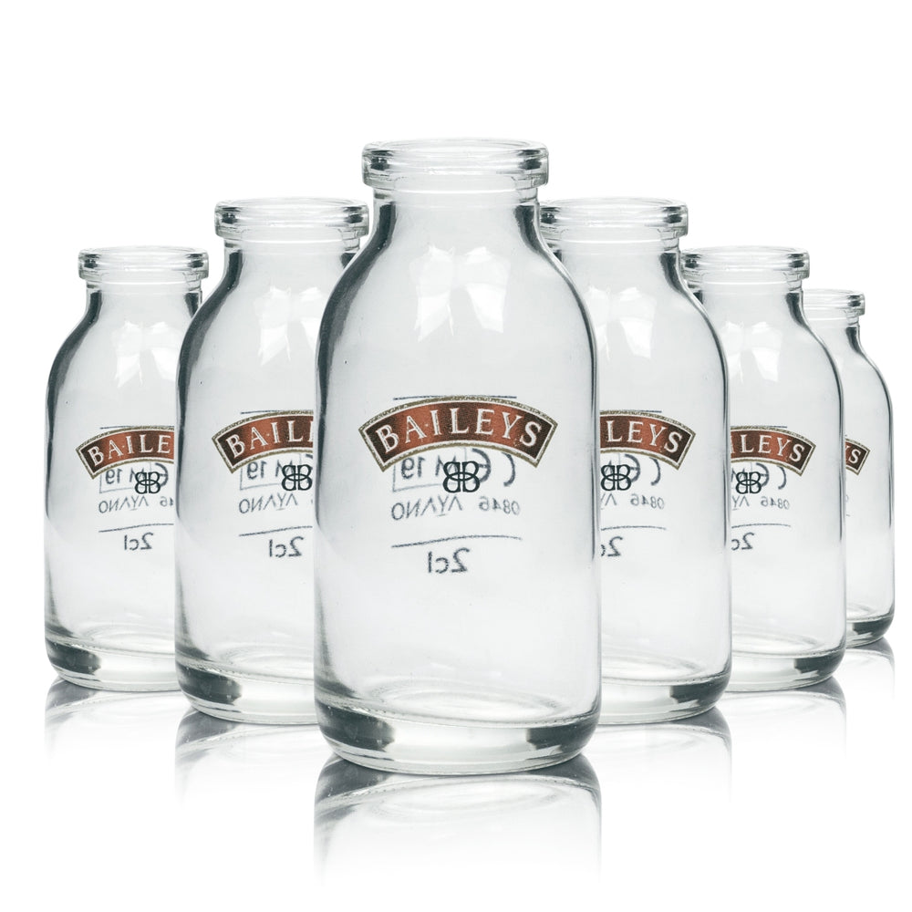 6x Baileys Mini Milk Bottle Glasses 50ml 2 + 4cl Shot Glasses