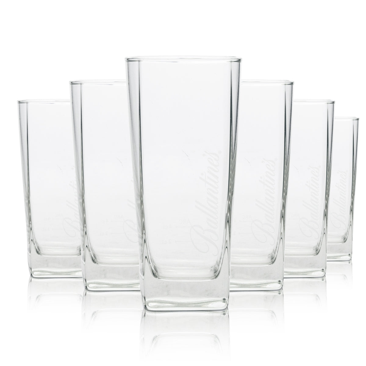 6x Ballantine's Whiskey Glass 0.3l Long Drink Glass