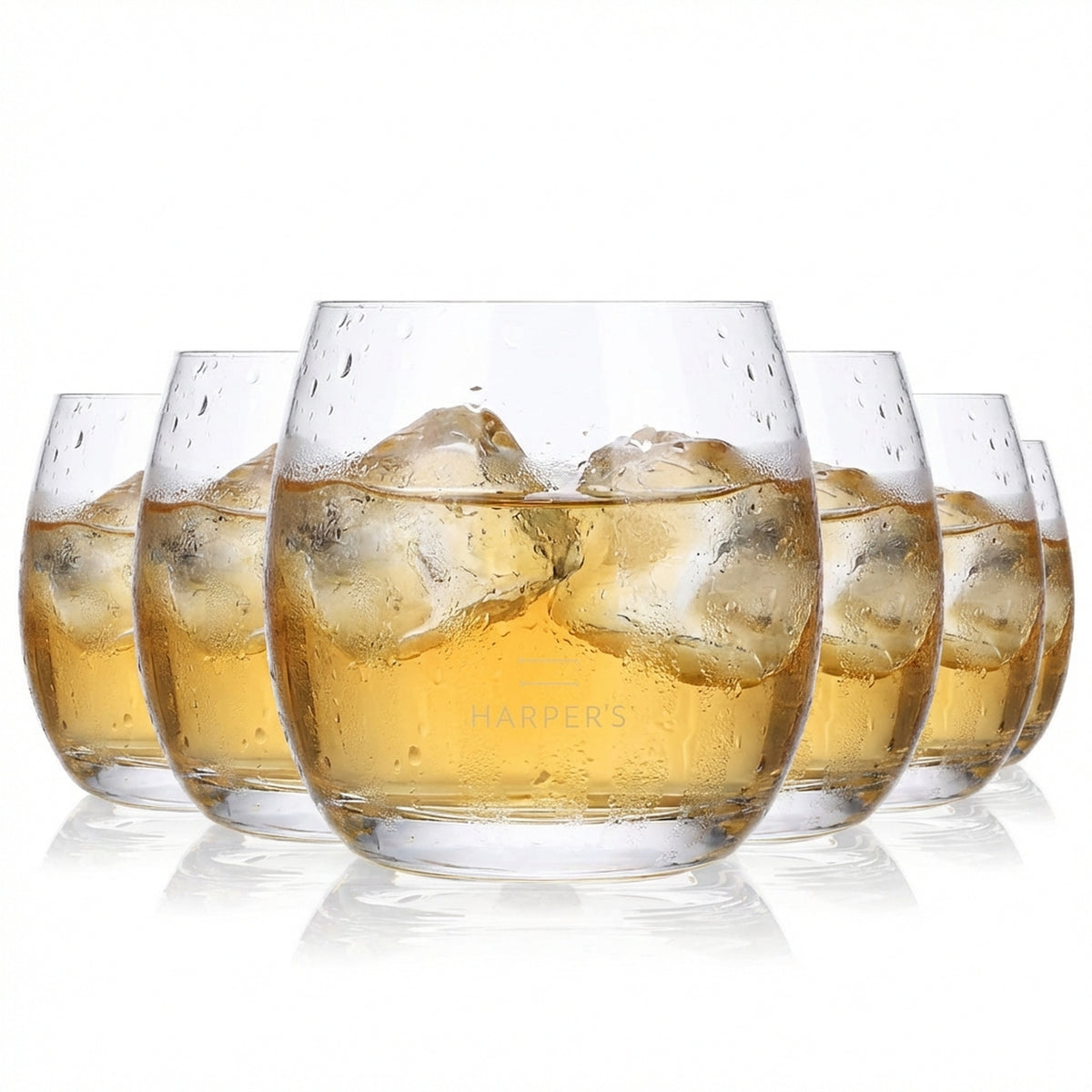 6x Barcelo Rum Glass Long Drink Glass 0.34l Tumbler Logo Engraved in Base Ritzenhoff