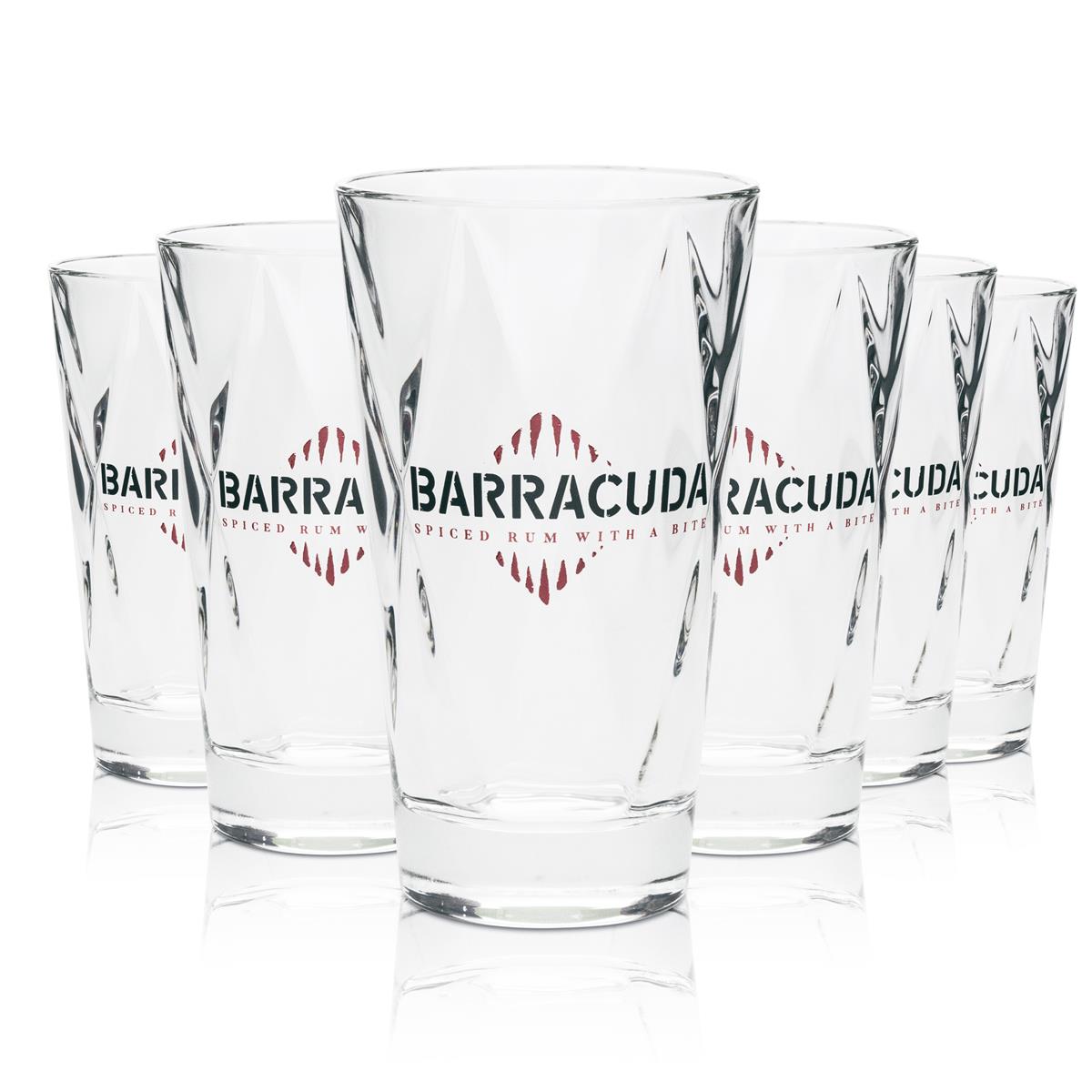 6x Barracuda Rum Long Drink Glass Concerto 28cl
