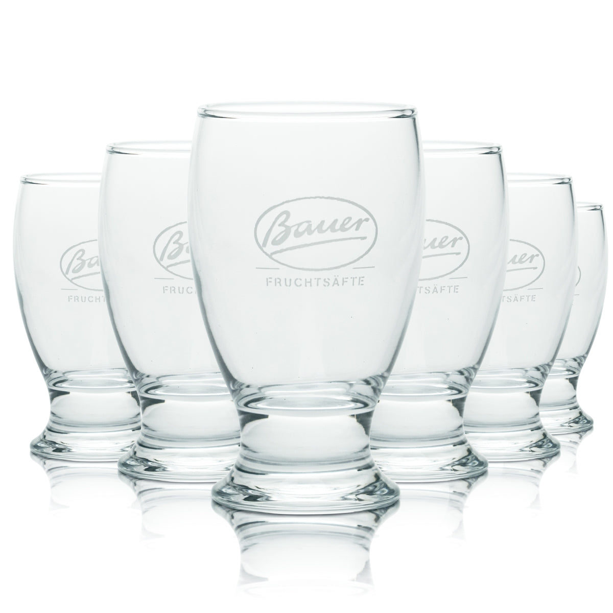 6x Bauer Glass 0.12 l tumbler cup trophy glasses fruit juice water soda spritzer