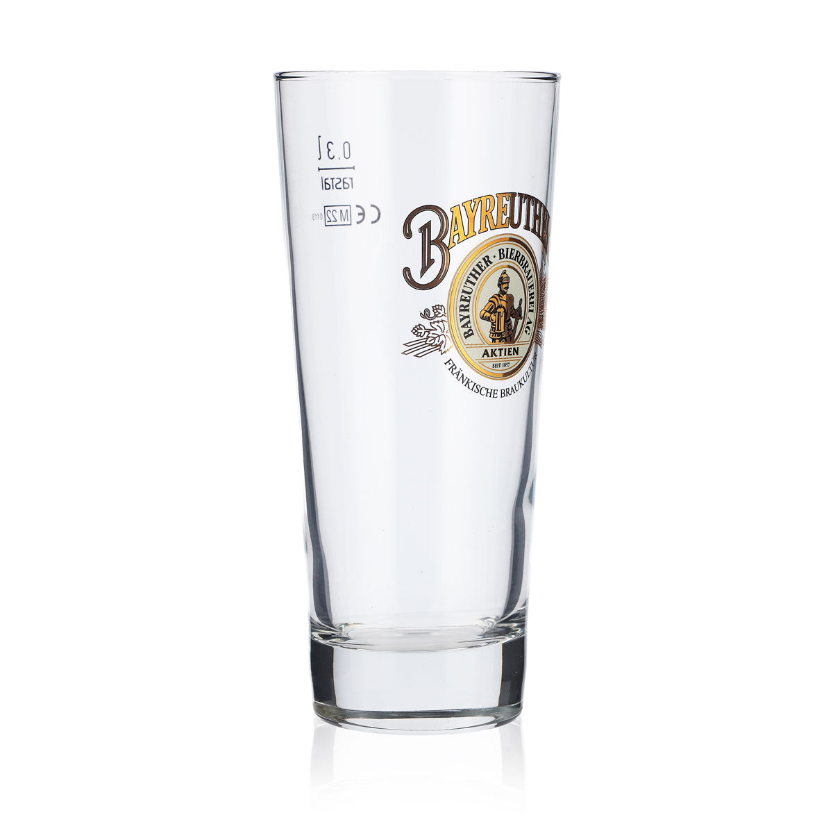 6x Bayreuth beer glass 0.3l mug Beer glasses Beer glass Logo gold – View 3
