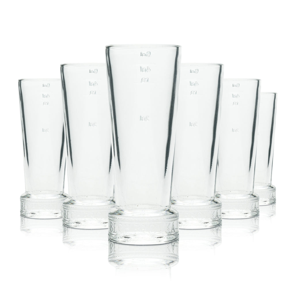 6x Becherovka Vodka Glass 4cl Shot Glasses Schnapps Short Shot Glasses Relief Crystal