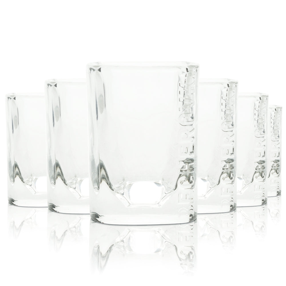 6x Becherovka Vodka Glass 4cl Shot Glasses Short Schnapps Shot Glasses Gastro Oak