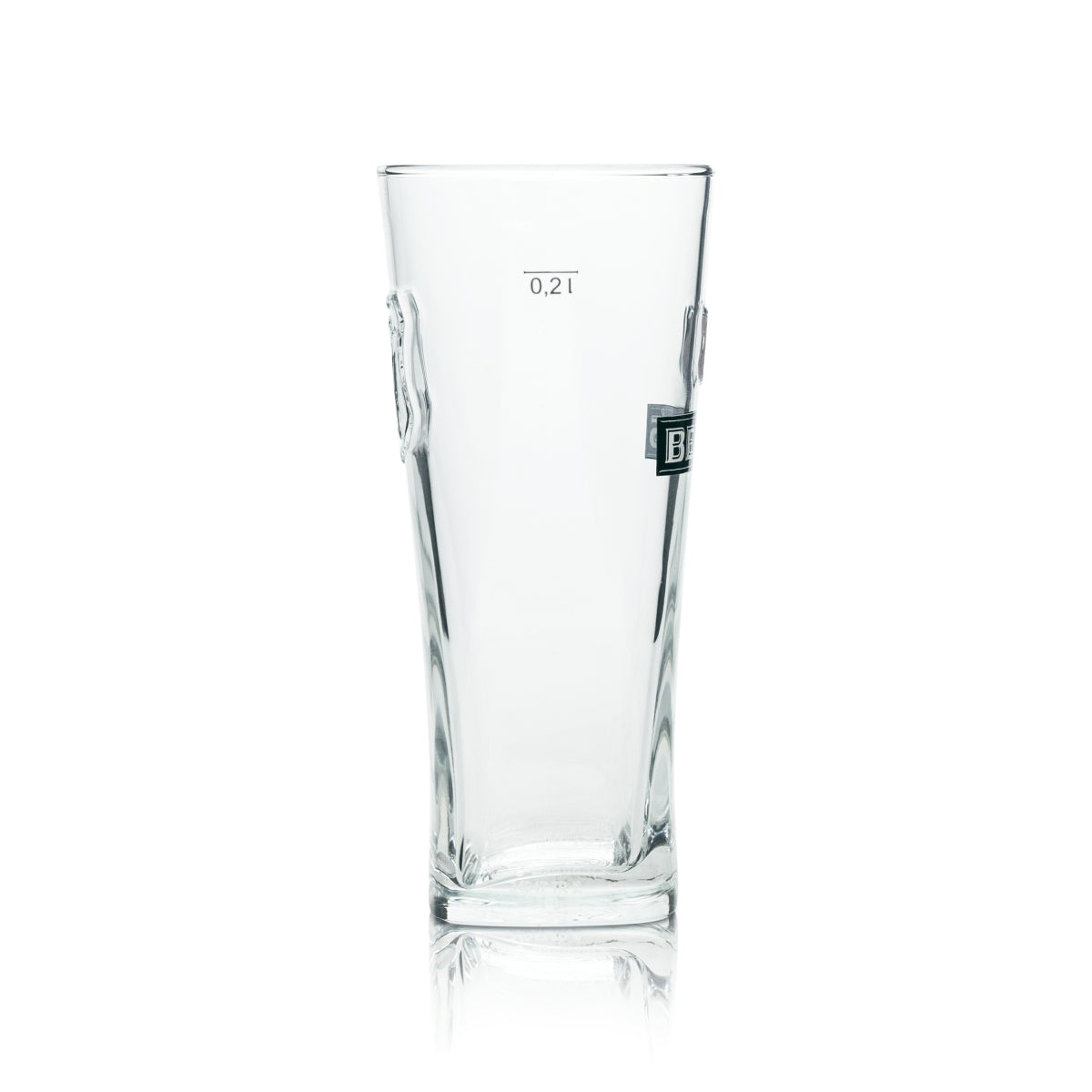 6x Beck's Beer Glass 0.2l Beer Glasses Henry Glasses Mug Relief Logo – View 3