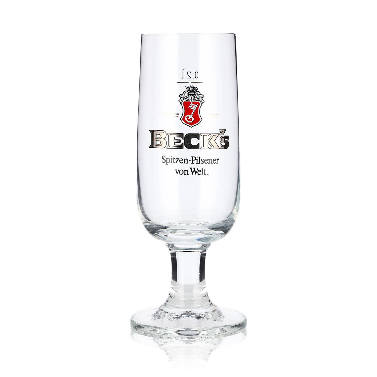 6 Becks Beer Glasses, 0.2 L, Pilsener Ritzenhoff Goblet – View 2