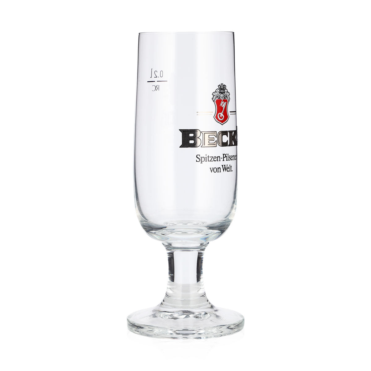 6 Becks Beer Glasses, 0.2 L, Pilsener Ritzenhoff Goblet – View 3
