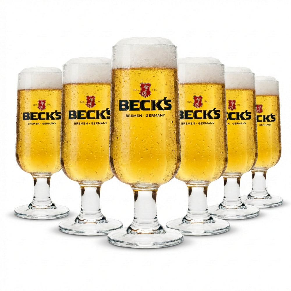 6x Becks beer glass 0.3l cup Ritzenhoff