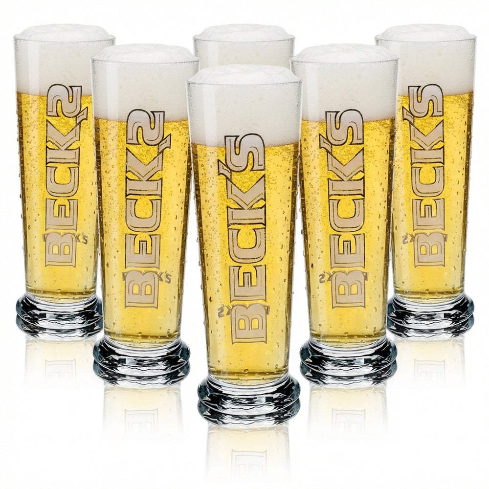 6x Beck's beer glass 0.4 l Seattle Sahm