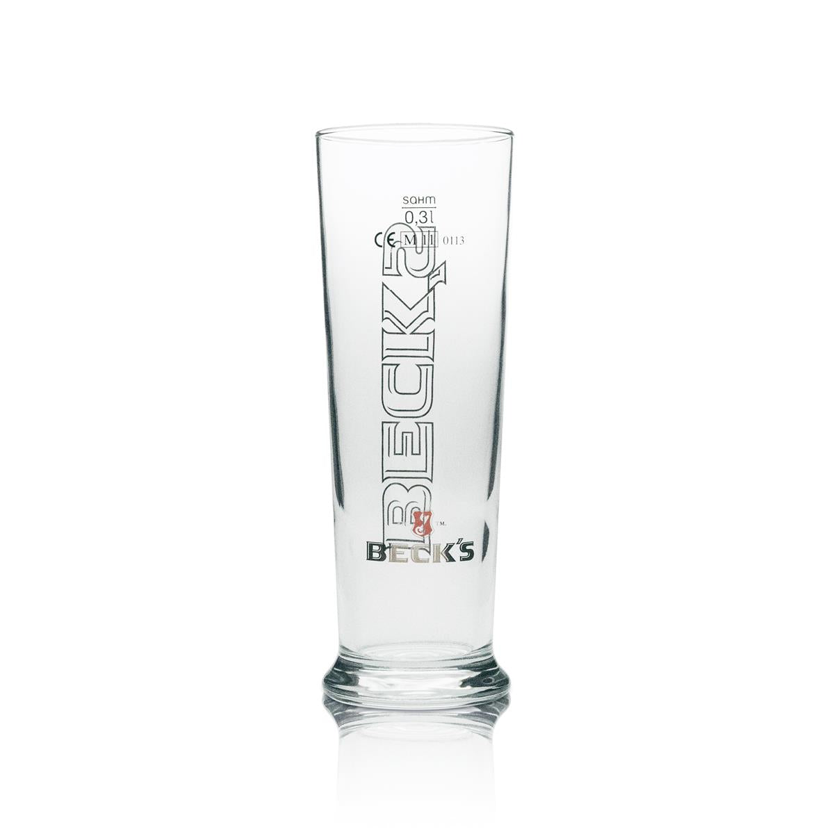 6x Beck's Beer Glass Beer Glasses Glasses 0.3l Cup Glass Seattle Sahm – View 3