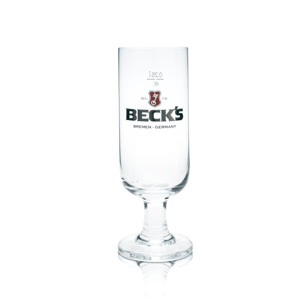 6x Becks beer glass 0.25l goblet glass Pilstulpe glasses set brewery Gastro Geeicht – View 2