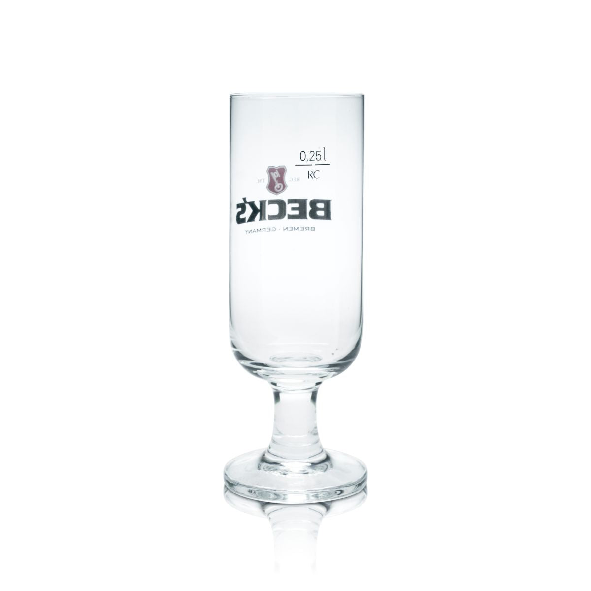 6x Becks beer glass 0.25l goblet glass Pilstulpe glasses set brewery Gastro Geeicht – View 3