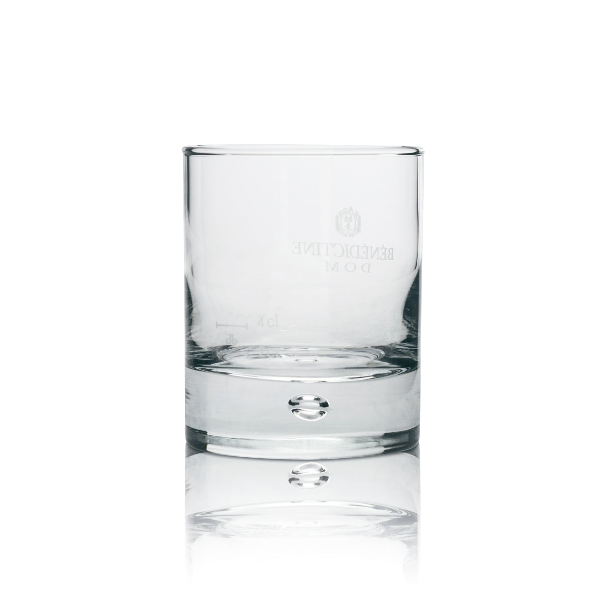 6x Benedictine whiskey tumbler glasses with bubble in the base – View 3