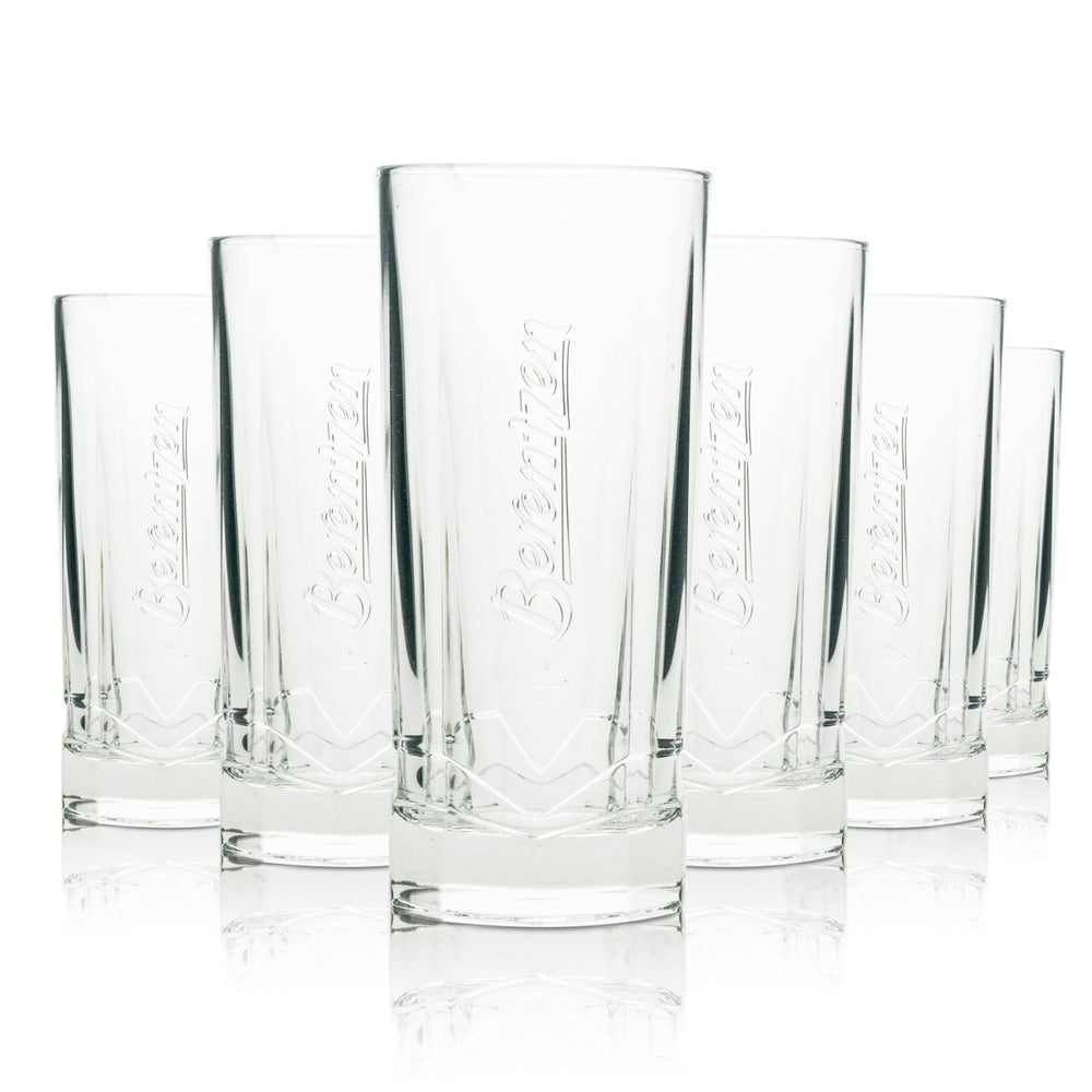 6x Berentzen liqueur glass, long drink, octagonal, 200 ml
