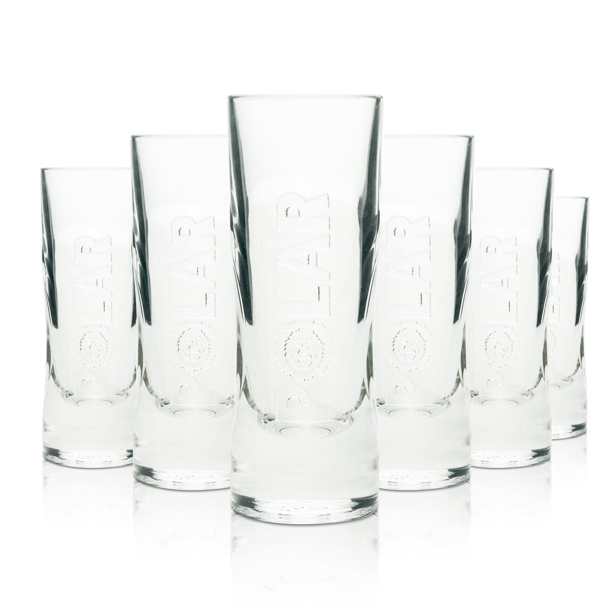 6x Berentzen liqueur glass Polar relief 2/4cl Rastal