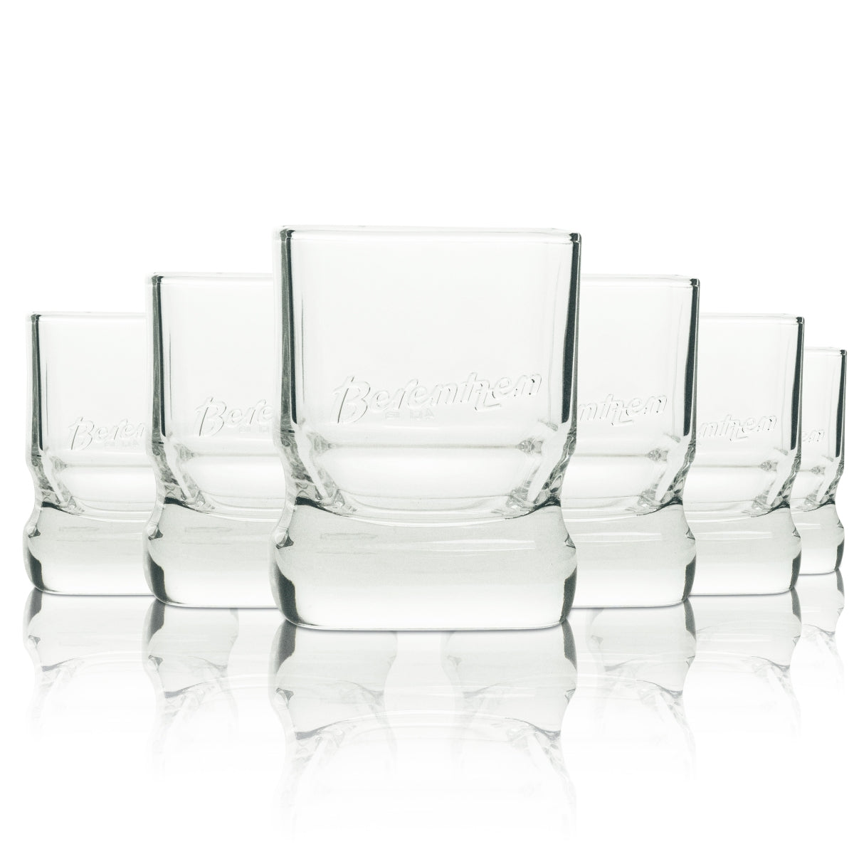 6x Berentzen liqueur glass tumbler, square, Rastal