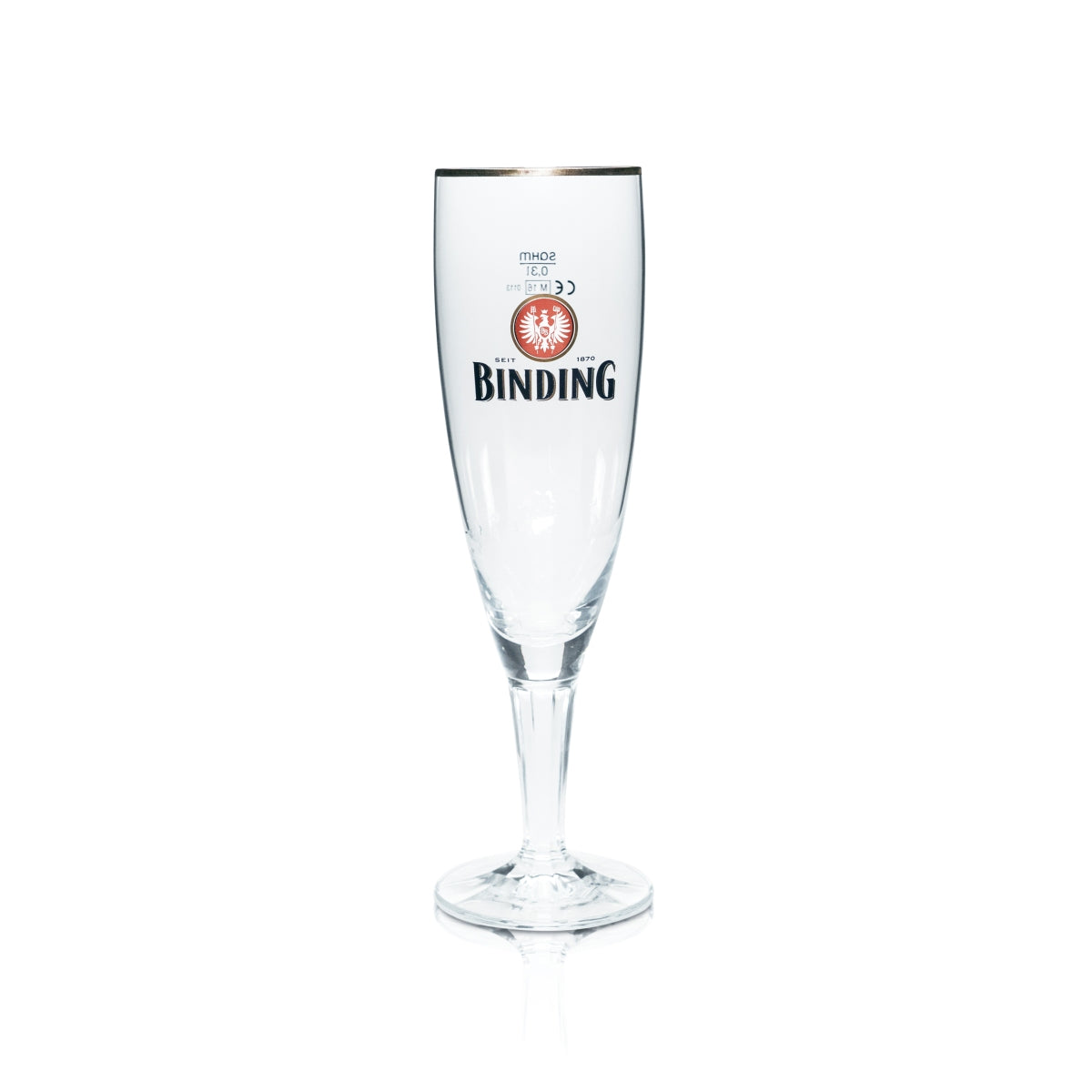6x Binding Beer Glass 0.3l Goblet Tulip Gold Rim Glasses Gastro Pub Brewery Bar – View 3