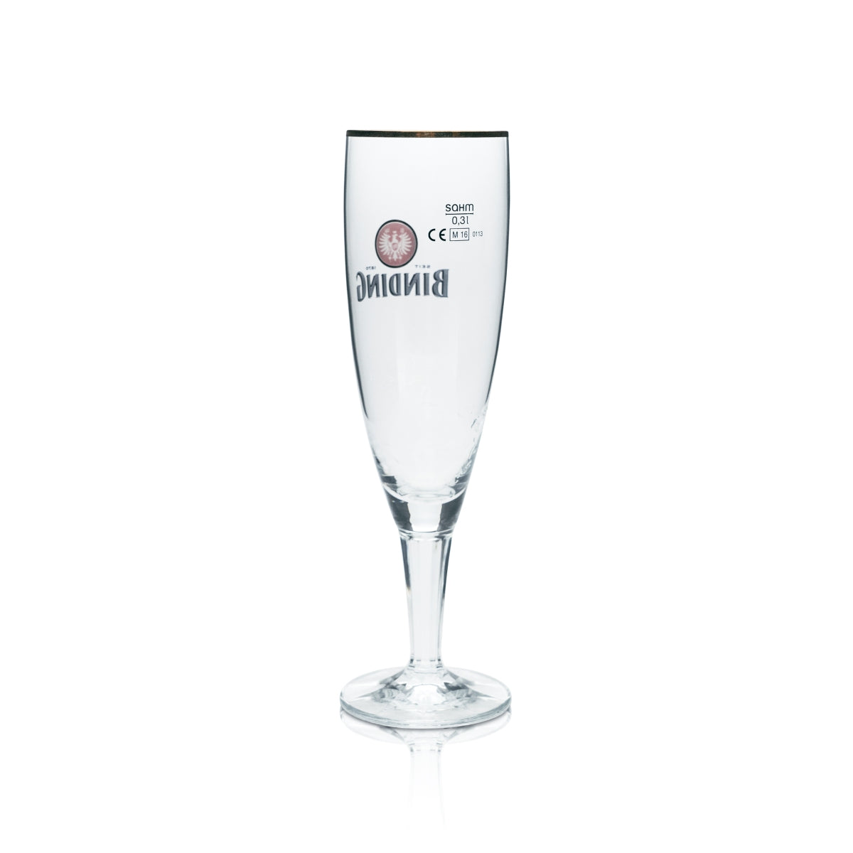 6x Binding Beer Glass 0.3l Goblet Tulip Gold Rim Glasses Gastro Pub Brewery Bar – View 4