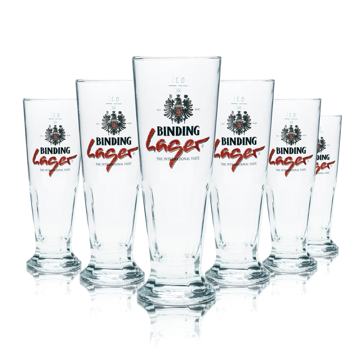 6x Binding Beer Glass 0.3l Goblet Tulip Relief Glasses Lager Gastro Pub Brewery – View 5