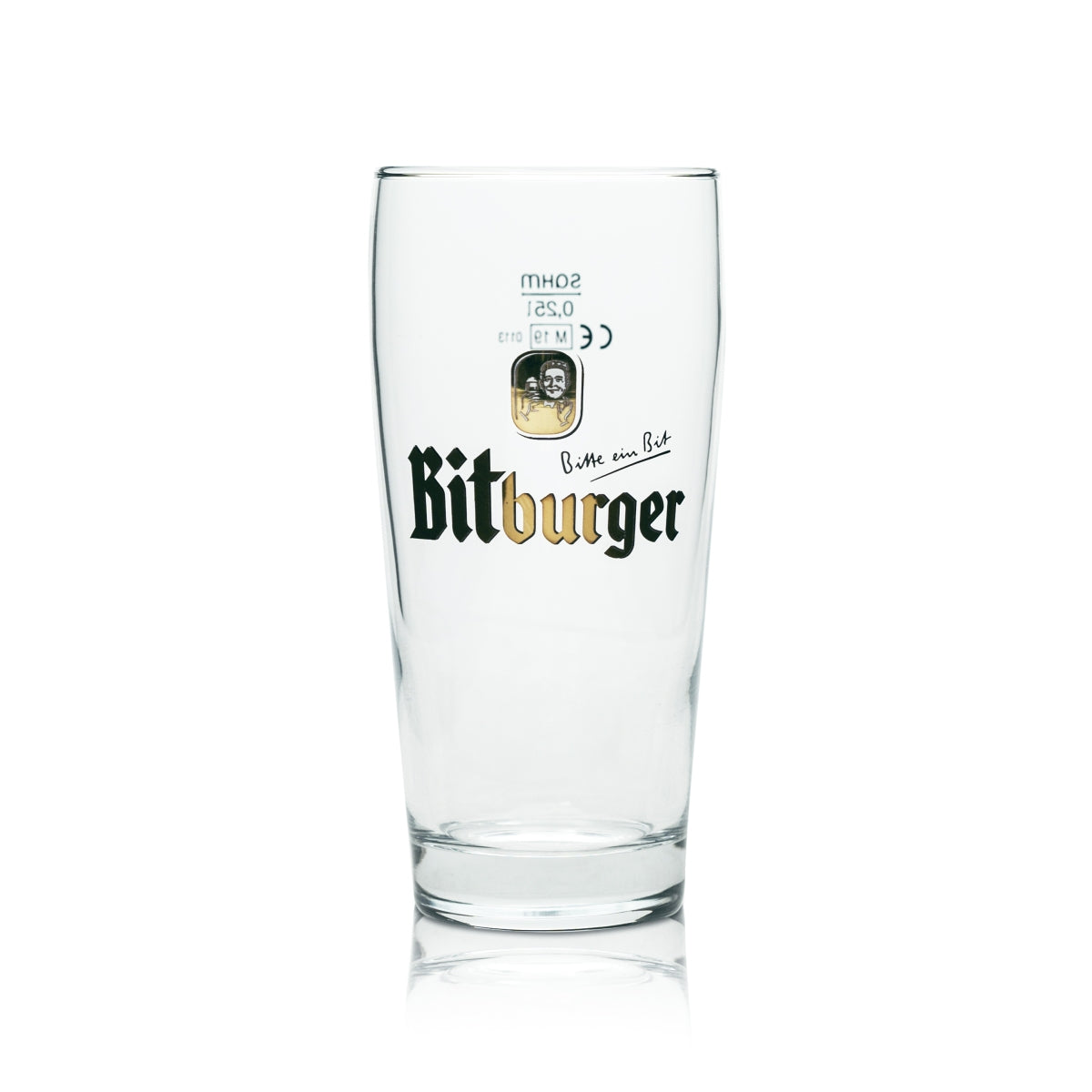 6x Bitburger beer glass 0.25l Willi Becher Sahm Pils glasses Willy Cup Brewery – View 2