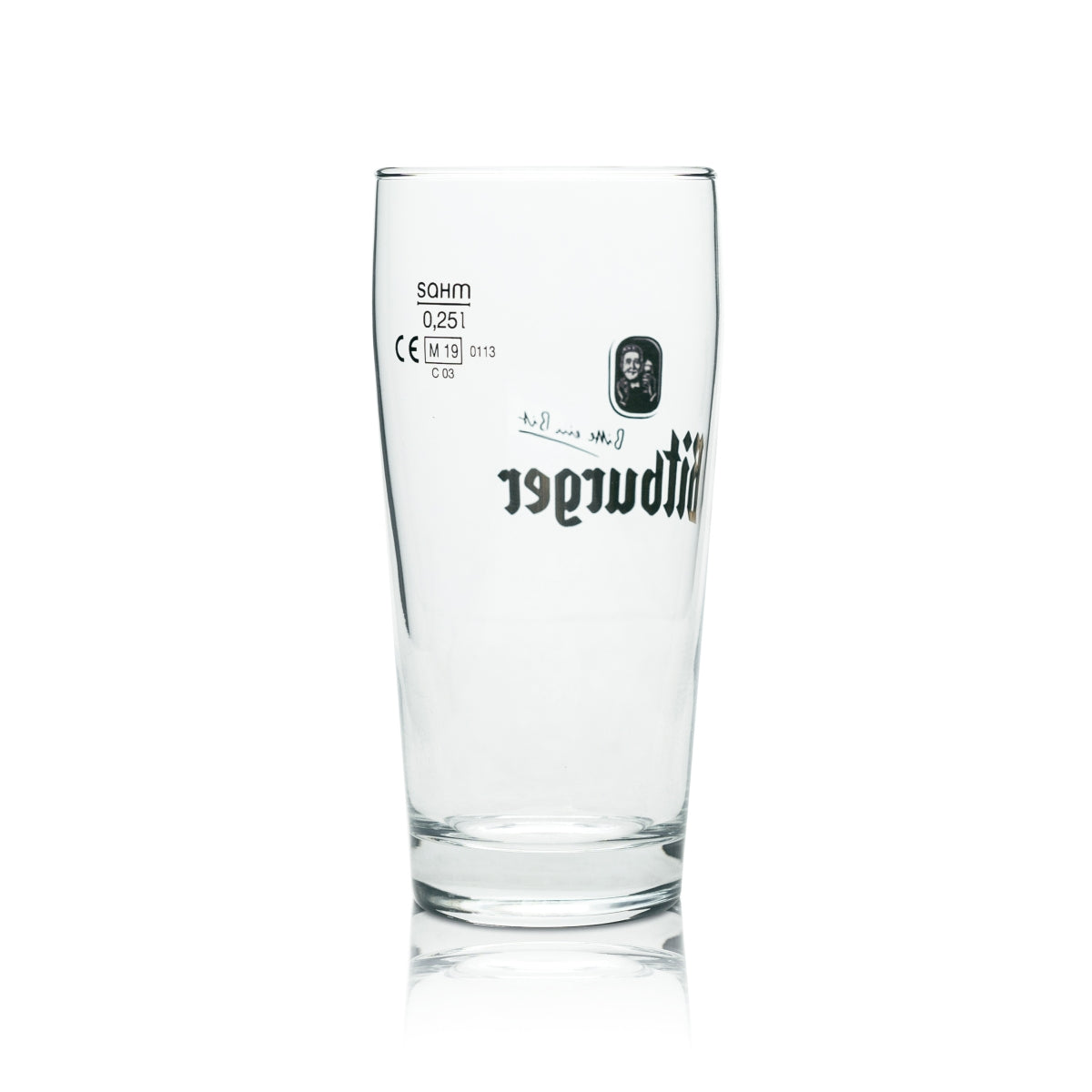 6x Bitburger beer glass 0.25l Willi Becher Sahm Pils glasses Willy Cup Brewery – View 3