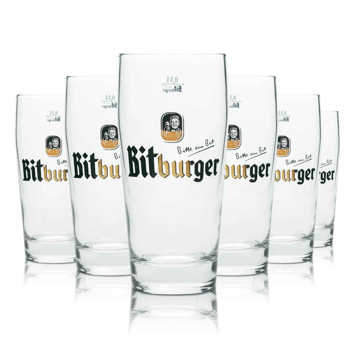 12 Bitburger Beer Glass 0.3l Willibecher Sahm New – View 2