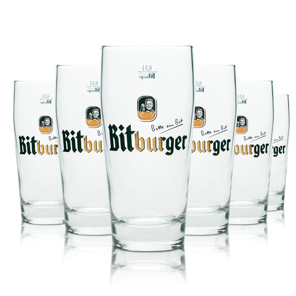 12 Bitburger Beer Glass 0.3l Willibecher Sahm New – View 5