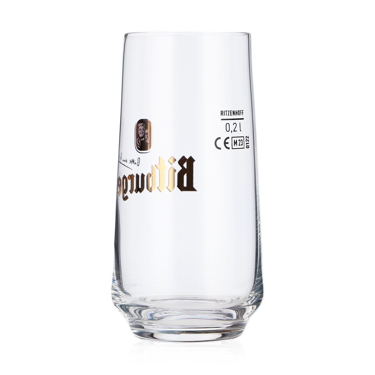 6x Bitburger beer glasses, 0.2 l, bit-shaped, belly-shaped, Ritzenhoff – View 5
