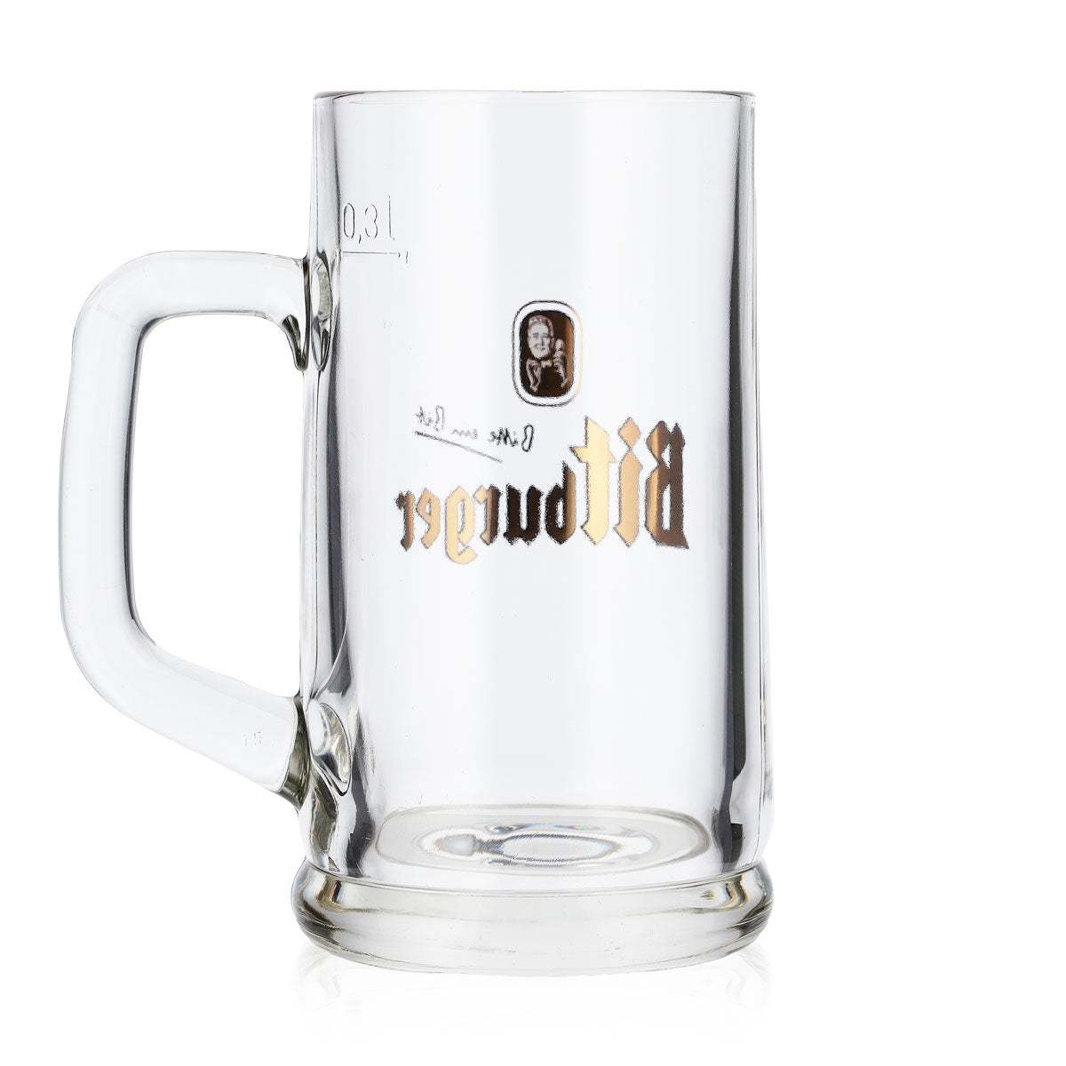 6x Bitburger beer glass tankards 0.3l mug Rastal – View 5