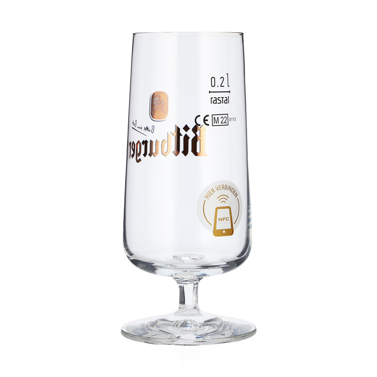 6x Bitburger Beer Glass Trophy Glasses 0.2l Beer Glasses with NFC Chip Rastal – View 4