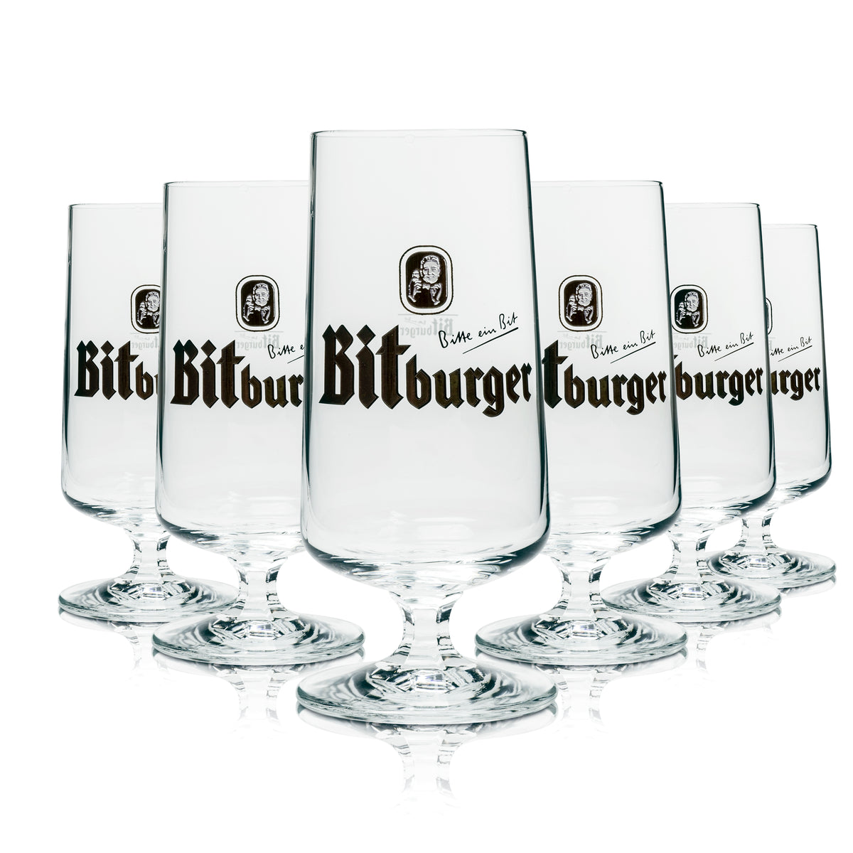 6x Bitburger Glass 0.1l Tulip Glasses Gastro Beer Tasting Pils Brewery Bar – View 4