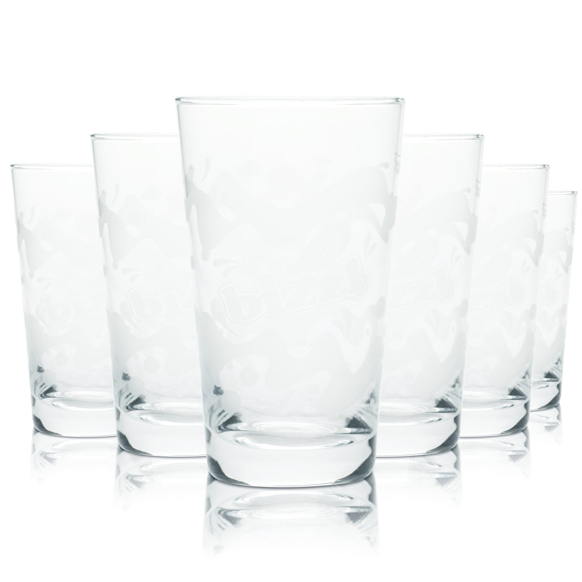 6x Bizzl glass 0.2l soft drink cup tumbler glasses lemon spritzer water