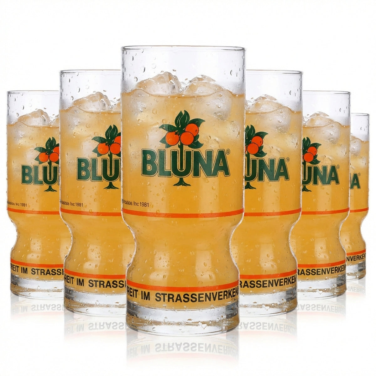 6x Bluna Soft Drink Glasses 0.3L Mugs Muppets "Waldorf & Statler"