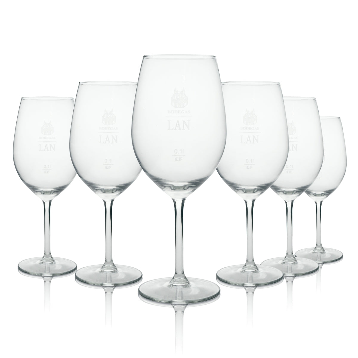 6x Bodegas Lan Wine Glass White Wine