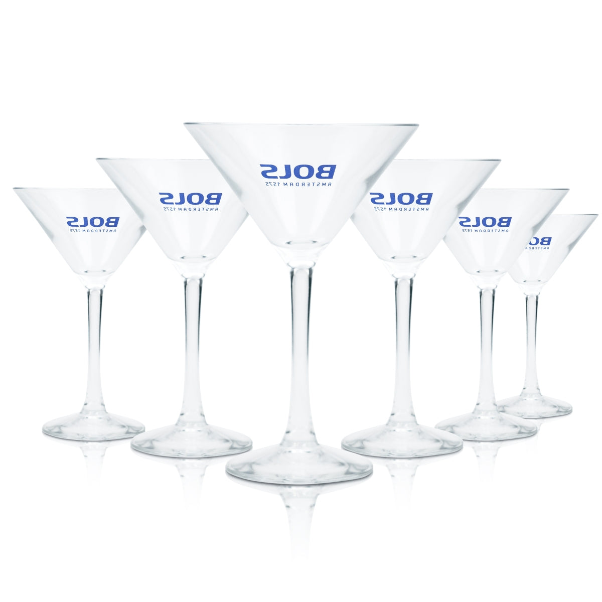 6x Bols Glass 0.21l Cocktail Martini Bowl Goblet Glasses Long Drink Aperitif Bar