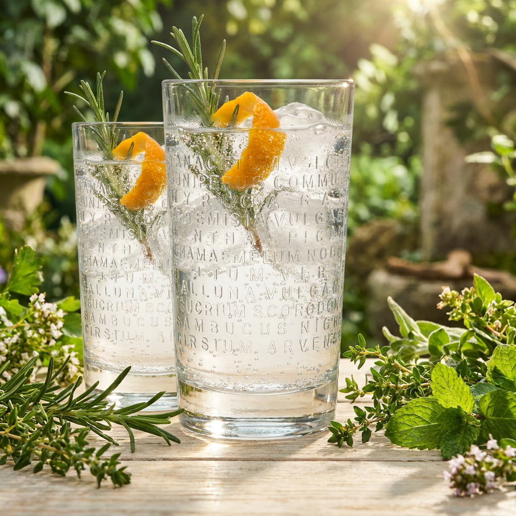 6x Botanist Glass 0.36l Gin and Tonic Long Drink Cocktail Fizz Contour Glasses Islay UK – View 2