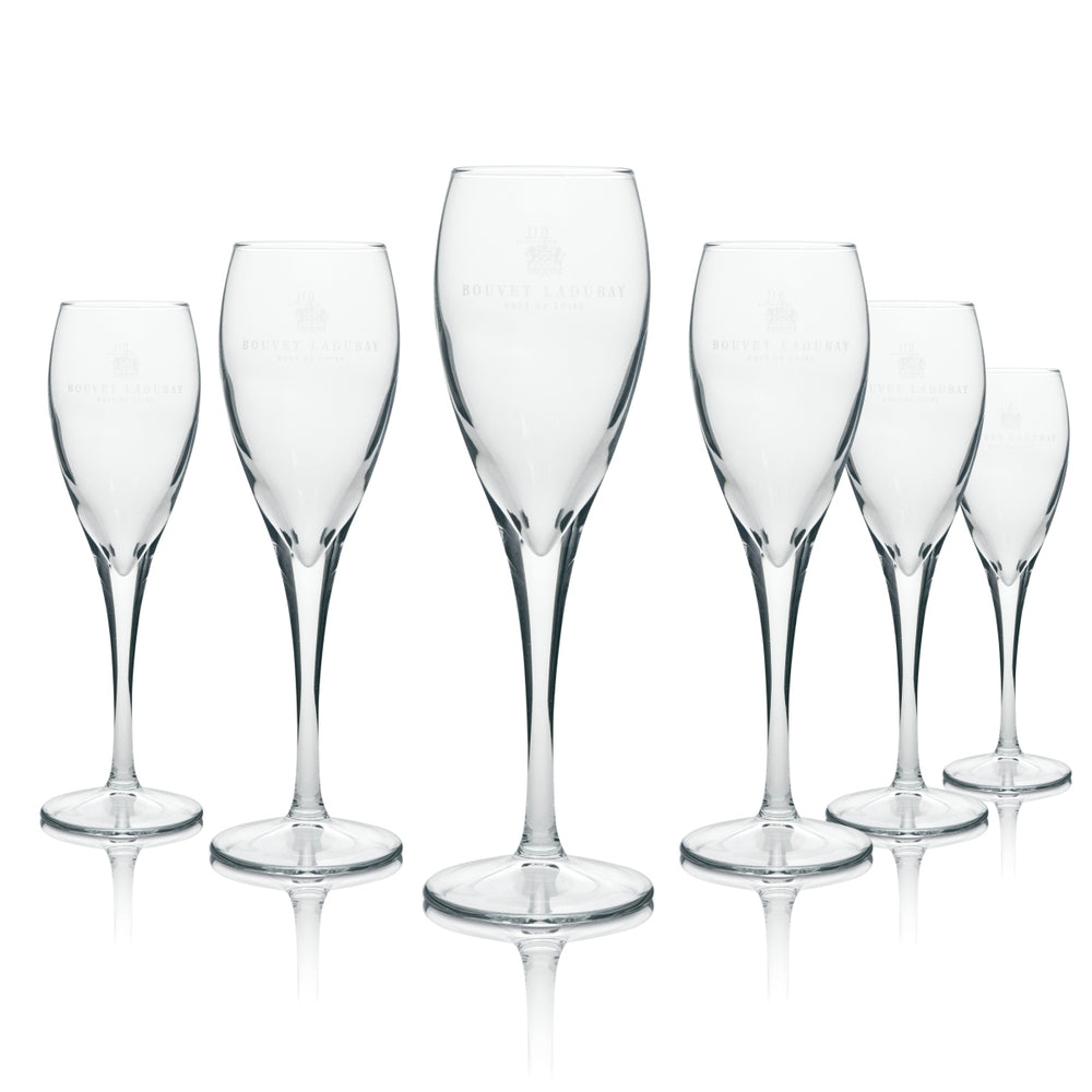 6x Bouvet Ladubay Wine Glass Flute Vintage 13cl