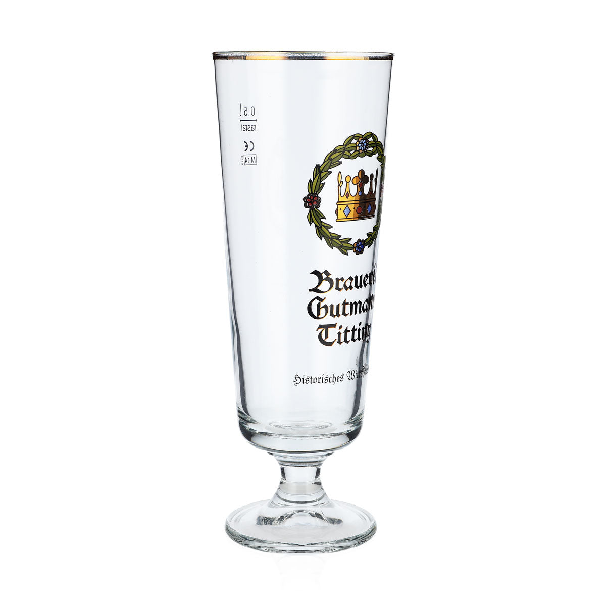 6x Gutmann Titting Brewery Beer Glass 0.5l Beer Mug Crown Brewer's Spout – View 3