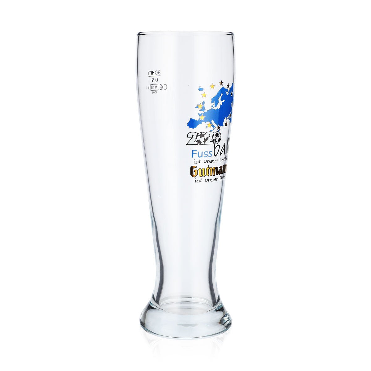 6x Gutmann Titting Brewery Beer Glass 0.5l Wheat Beer Glass Soccer 2020 – View 3