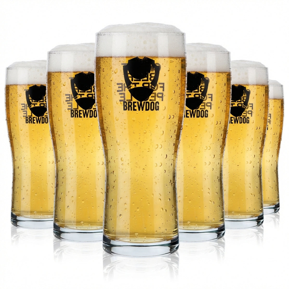 6x Brewdog Beer Mug 0.5l Beer Glasses Beer Mug Logo Black