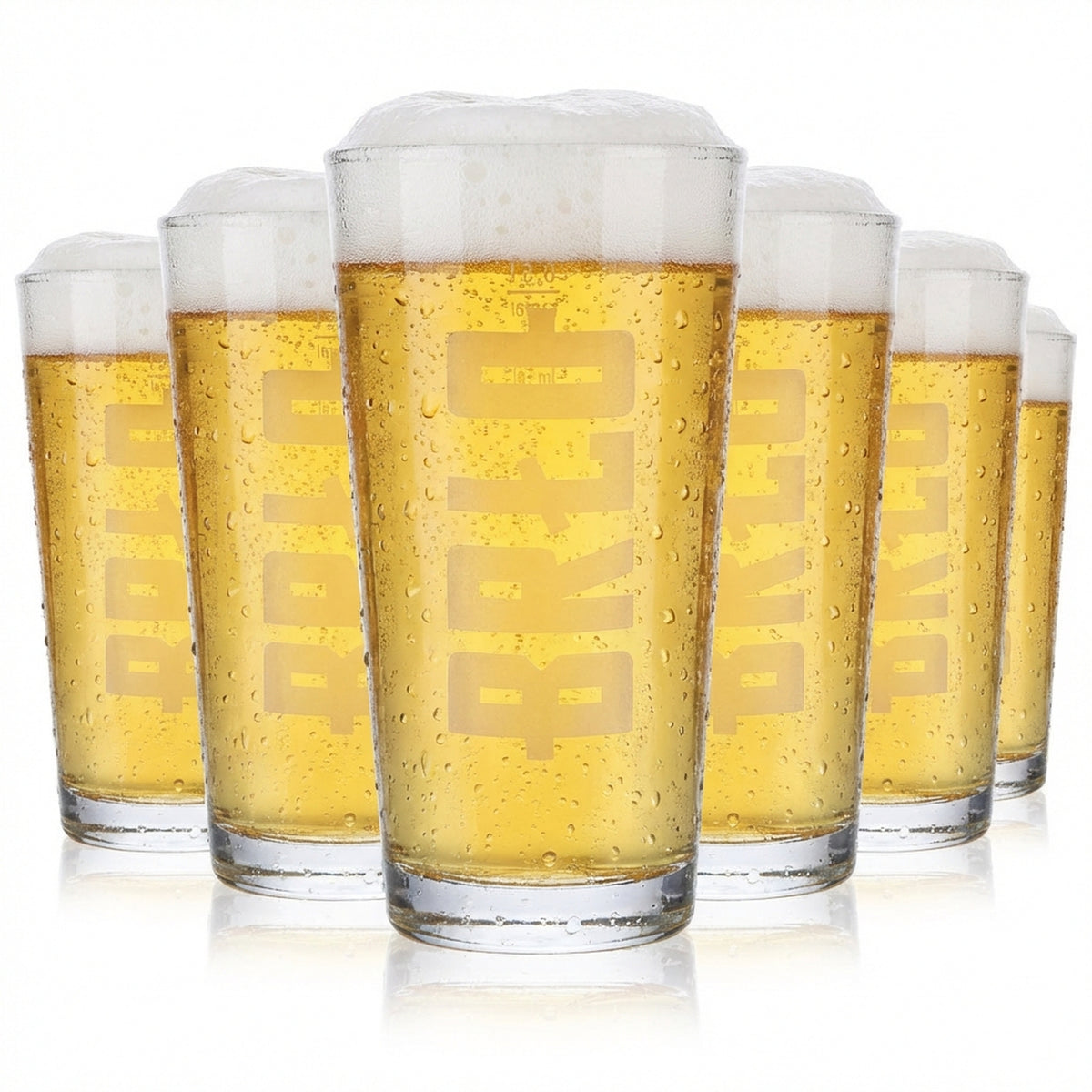 6x Brewhouse beer glasses Beer glasses Mugs 0.5l Refurbished logo BRLO