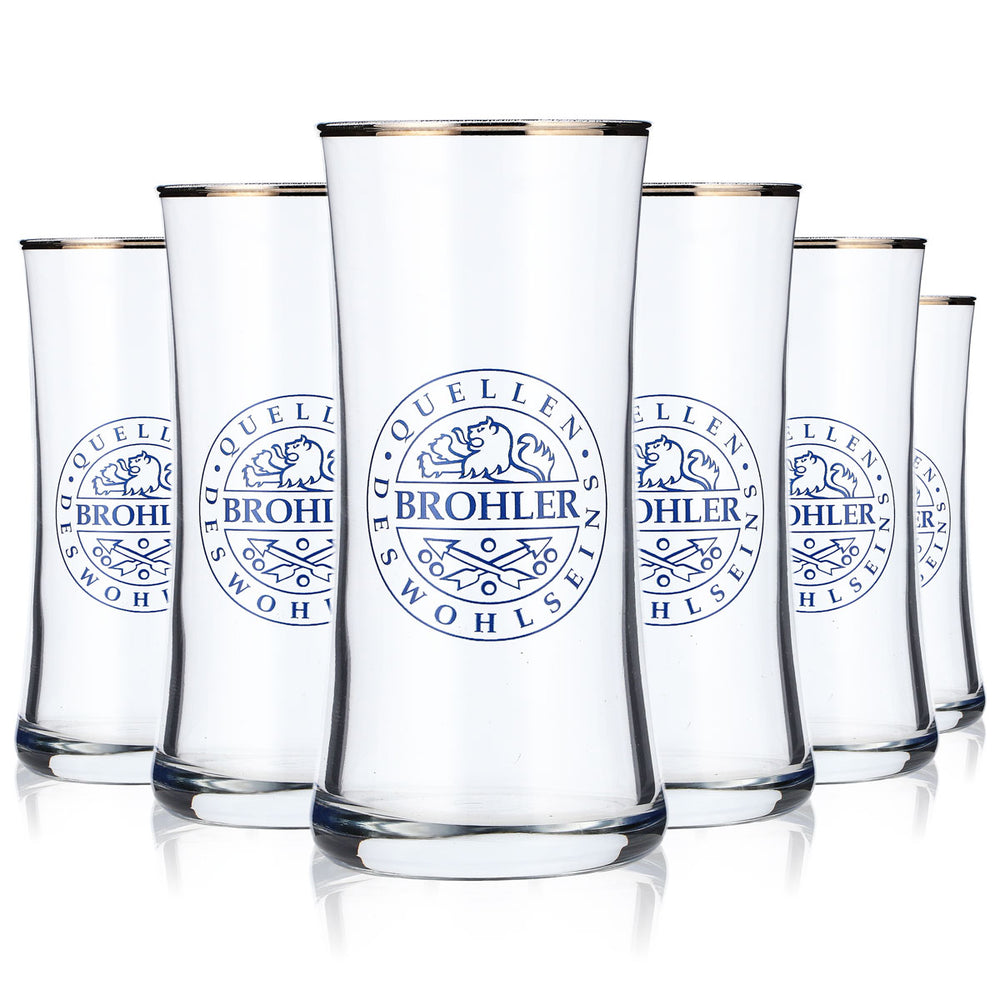6x Brohler water glass 0.16 l Water glasses Mugs Rastal Soltau